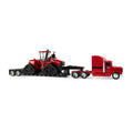 1:64 Case IH Scale Quadtrac 620 Tractor with Semi Truck and Lowboy Trailer – Die-Cast Metal Replica