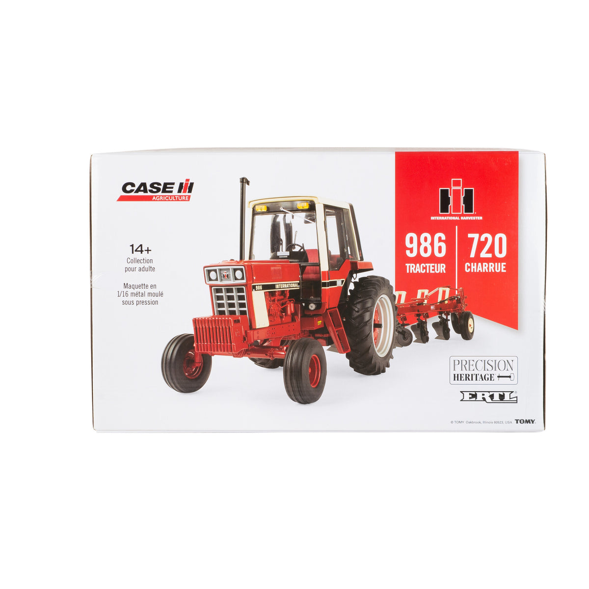 1:16 International Harvester 986 Tractor with 720 5-Bottom Plow, Precision Heritage Series