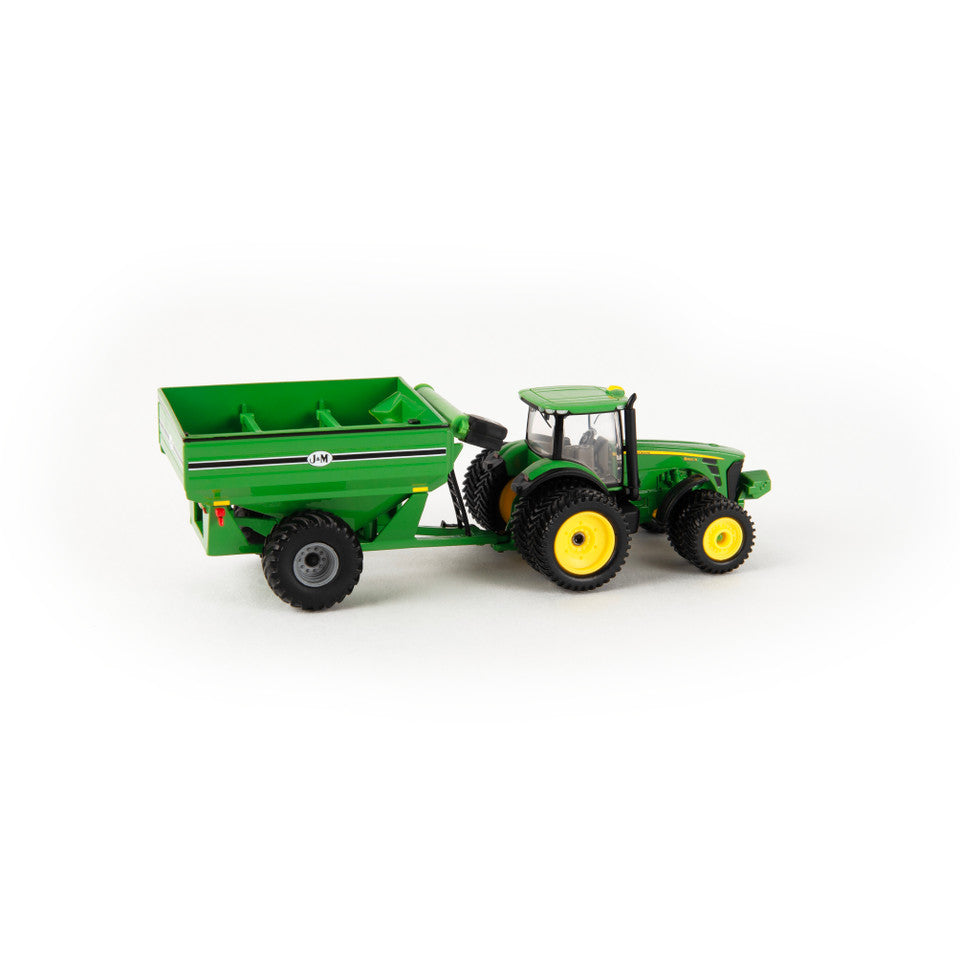 1:64 John Deere 8320R Tractor Toy with J&M Grain Cart