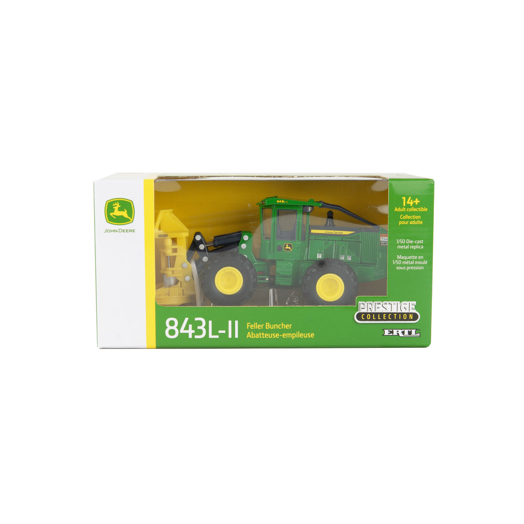 1:50 John Deere 843L-II Wheeled Feller Buncher Die-Cast Metal Replica – Prestige Collection