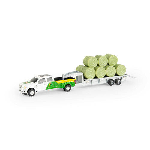 1:64 John Deere Ford PU W/Trailer & Bales