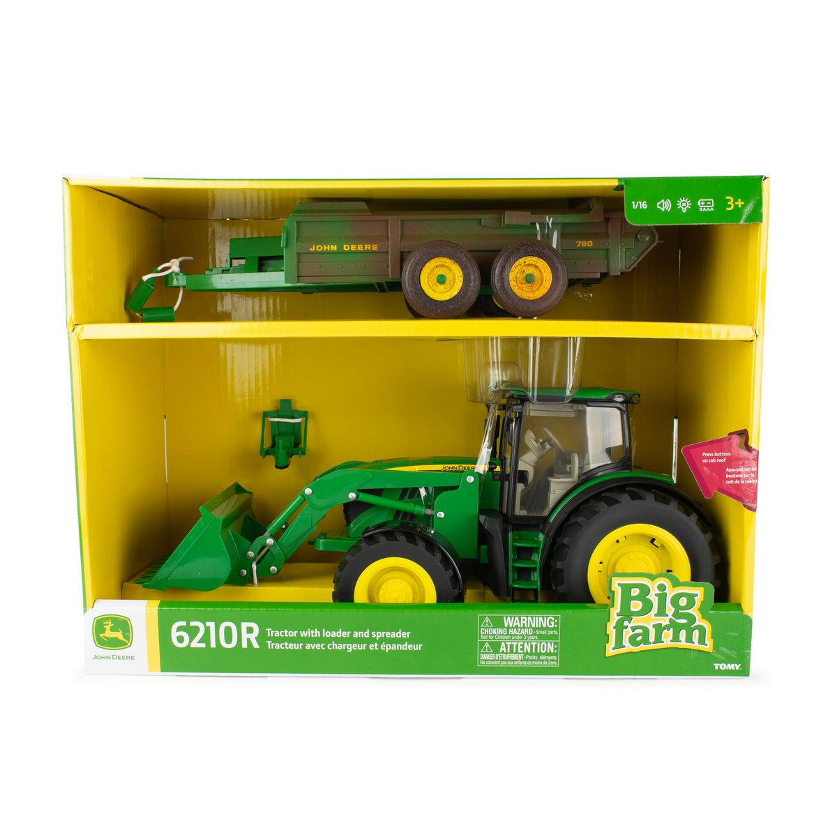 1:16 Big Farm 6210R W/Loader & Spreader