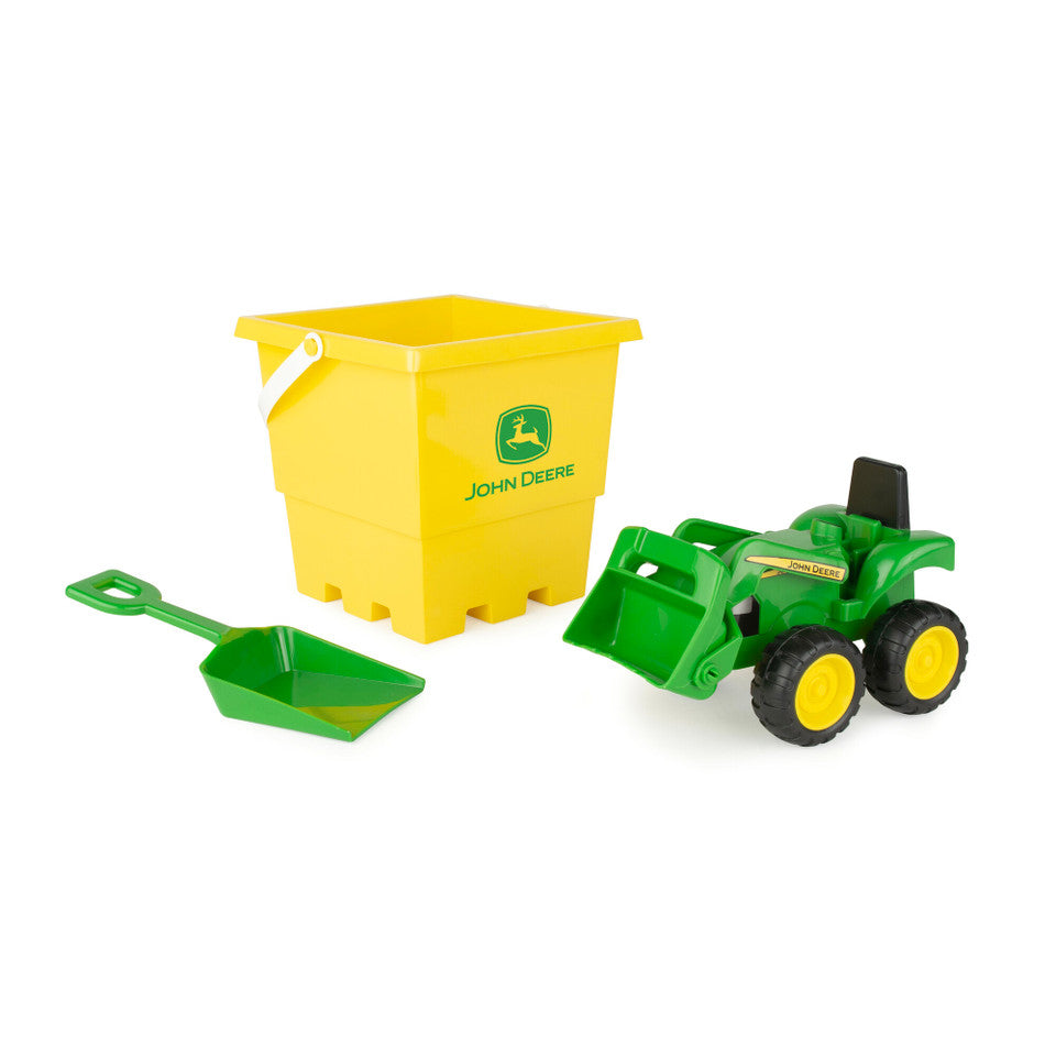 John Deere Sandbox Toy Set with Tractor, Bucket and Shovel