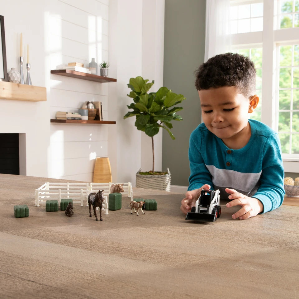 1:32 Animal Set with Bobcat Skid Steer