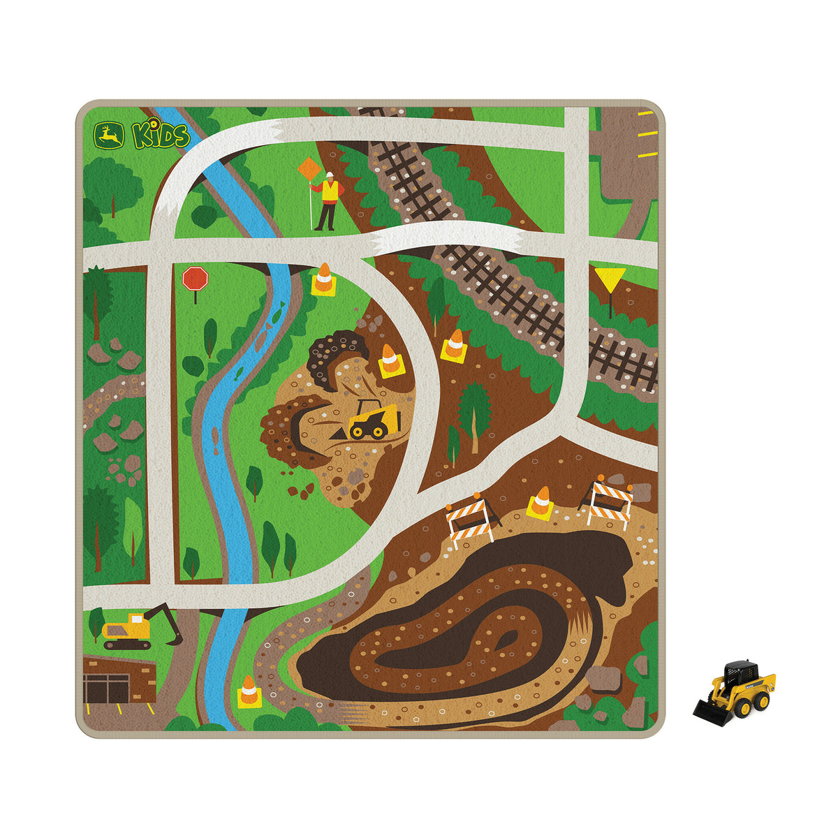 John Deere Rug/Playmat & Skidsteer
