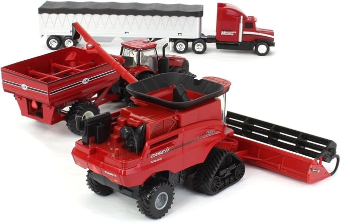 1:64 Case IH 8250 Combine Harvesting Set by ERTL